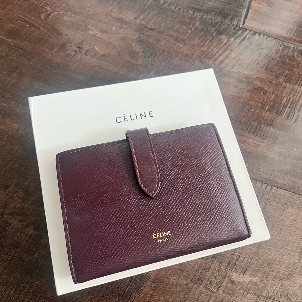 Céline Leather Wallet – Burgundy - Picture 3 of 9